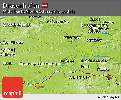 Physical Panoramic Map of Drasenhofen