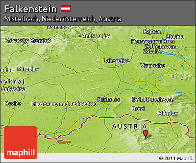 Physical Panoramic Map of Falkenstein
