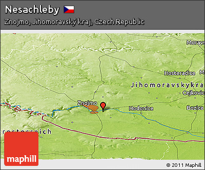 Physical Panoramic Map of Nesachleby