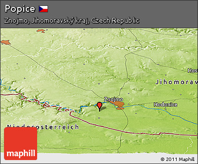 Physical Panoramic Map of Popice