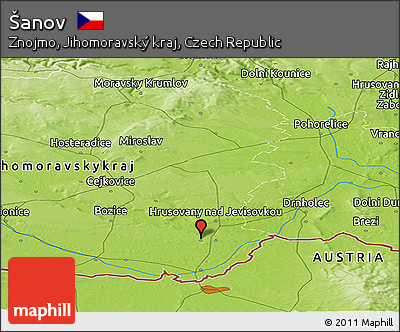 Physical Panoramic Map of Šanov