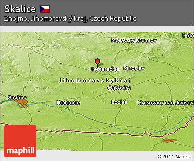 Physical Panoramic Map of Skalice