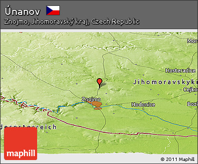 Physical Panoramic Map of Únanov