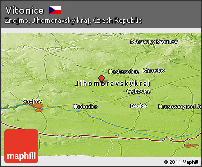 Physical Panoramic Map of Vítonice