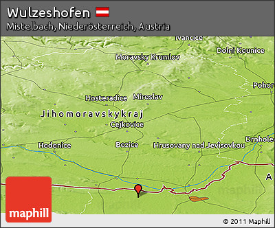 Physical Panoramic Map of Wulzeshofen
