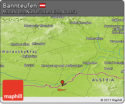 Physical Panoramic Map of Bannteufen