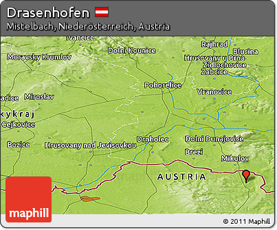 Physical Panoramic Map of Drasenhofen