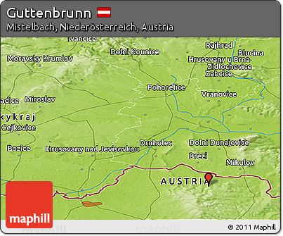 Physical Panoramic Map of Guttenbrunn