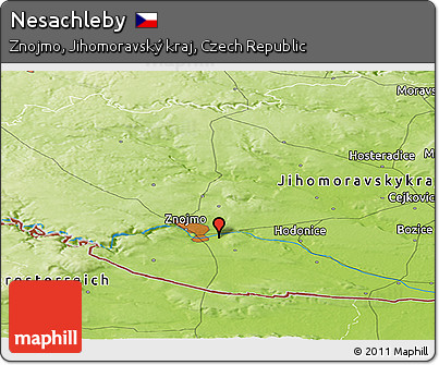 Physical Panoramic Map of Nesachleby