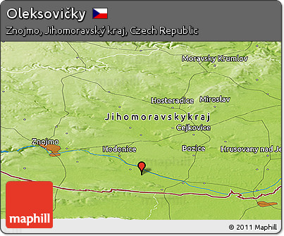 Physical Panoramic Map of Oleksovičky