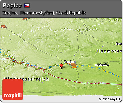 Physical Panoramic Map of Popice