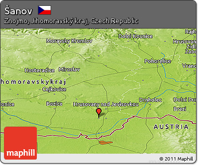 Physical Panoramic Map of Šanov