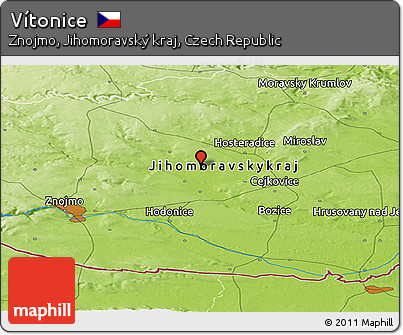 Physical Panoramic Map of Vítonice