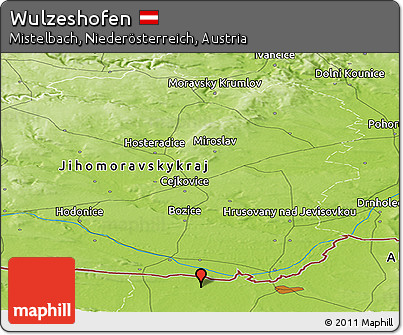 Physical Panoramic Map of Wulzeshofen