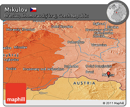 Political Panoramic Map of Mikulov