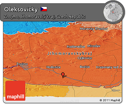 Political Panoramic Map of Oleksovičky