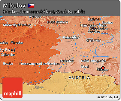 Political Panoramic Map of Mikulov