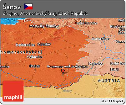 Political Panoramic Map of Šanov