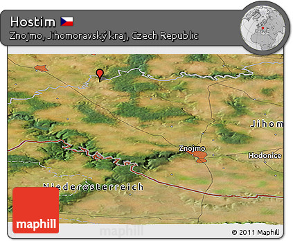 Satellite Panoramic Map of Hostim