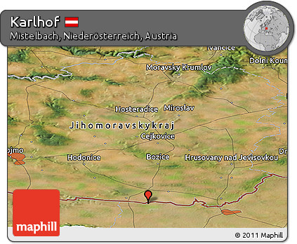 Satellite Panoramic Map of Karlhof