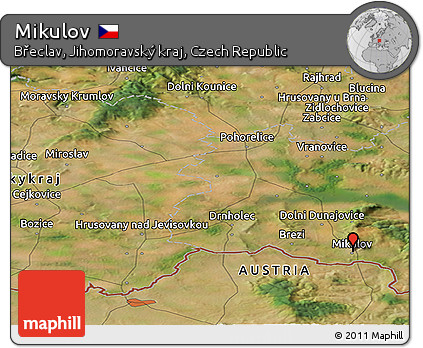Satellite Panoramic Map of Mikulov