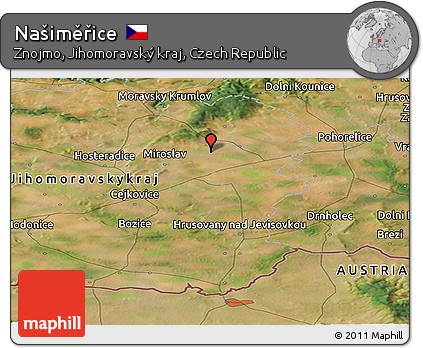 Satellite Panoramic Map of Našiměřice