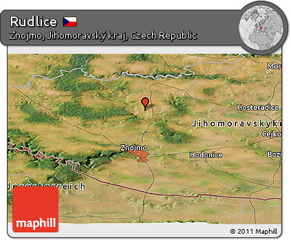 Satellite Panoramic Map of Rudlice