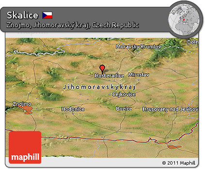 Satellite Panoramic Map of Skalice