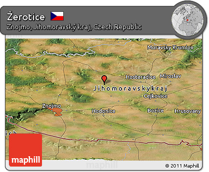 Satellite Panoramic Map of Žerotice