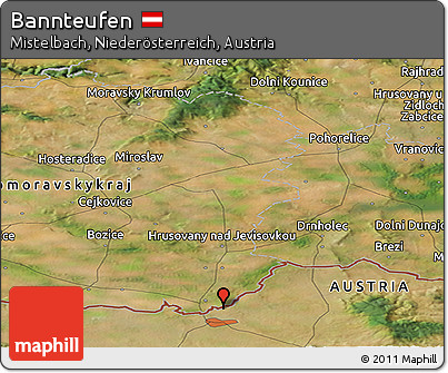 Satellite Panoramic Map of Bannteufen