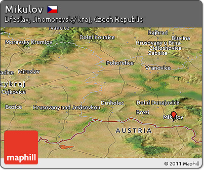 Satellite Panoramic Map of Mikulov