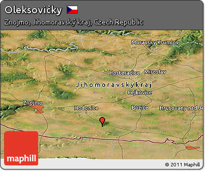 Satellite Panoramic Map of Oleksovičky