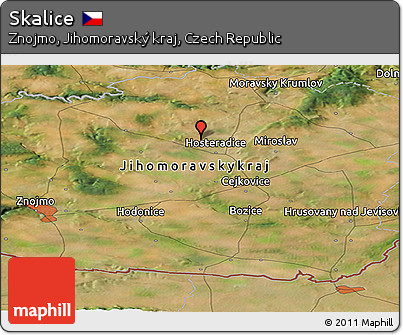 Satellite Panoramic Map of Skalice