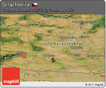 Satellite Panoramic Map of Strachotice