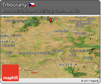 Satellite Panoramic Map of Trboušany