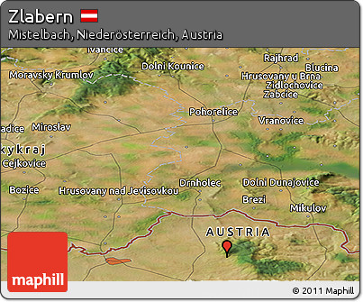 Satellite Panoramic Map of Zlabern
