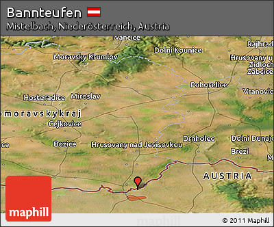 Satellite Panoramic Map of Bannteufen