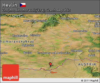 Satellite Panoramic Map of Hevlín