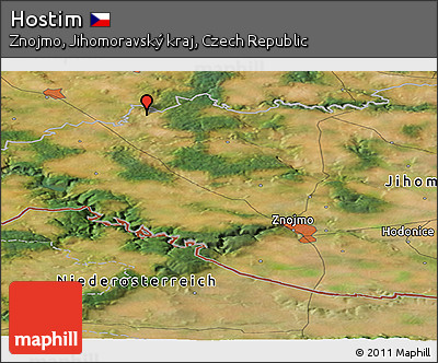Satellite Panoramic Map of Hostim