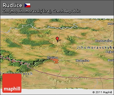 Satellite Panoramic Map of Rudlice