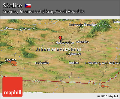 Satellite Panoramic Map of Skalice
