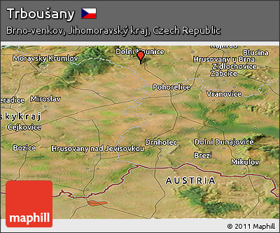 Satellite Panoramic Map of Trboušany