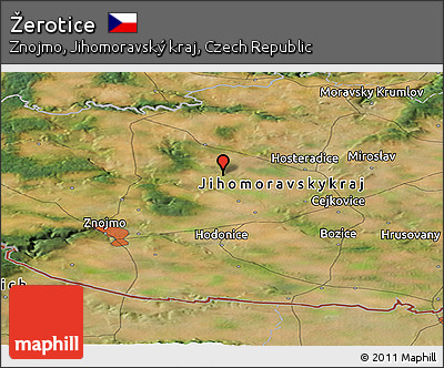 Satellite Panoramic Map of Žerotice
