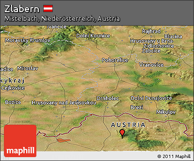 Satellite Panoramic Map of Zlabern