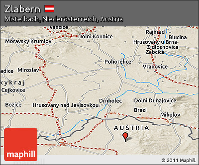 Shaded Relief Panoramic Map of Zlabern
