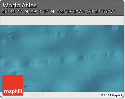 Satellite 3D Map of the Area around 48° 54' 57" N, 174° 10' 30" W