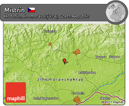Physical 3D Map of Mistřín