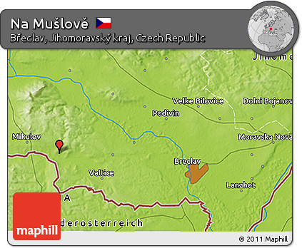 Physical 3D Map of Na Mušlově
