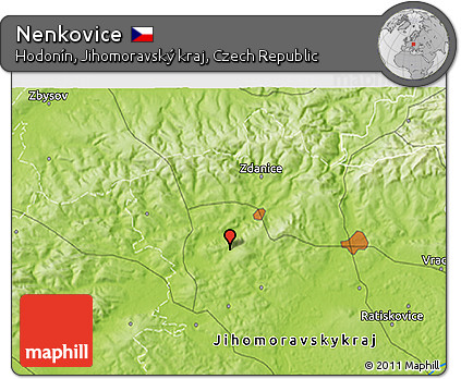 Physical 3D Map of Nenkovice
