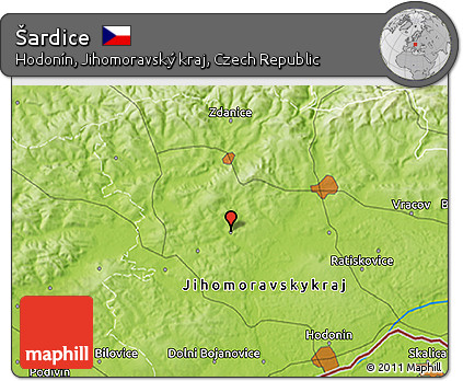 Physical 3D Map of Šardice